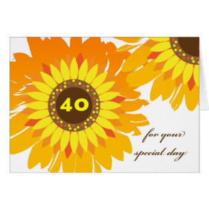 Gelukkige 40e verjaardag, Zonnebloemen Ontwerp