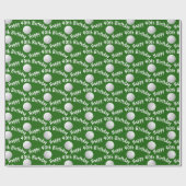 Gelukkige 40ste Verjaardag golfballen Cadeaupapier (Vlak)