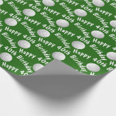 Gelukkige 40ste Verjaardag golfballen Cadeaupapier (Hoek)