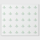 Gelukkige 40ste verjaardag groen toevoegen naam mo cadeaupapier (Vlak)