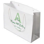 Gelukkige 40ste verjaardag groen toevoegen naam mo groot cadeauzakje (Achterkant Gekanteld)