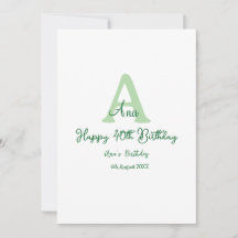 Gelukkige 40ste verjaardag groen toevoegen naam mo