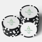 Gelukkige 40ste verjaardag groen toevoegen naam mo poker chips (Opstapeling)