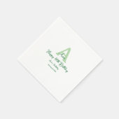 Gelukkige 40ste verjaardag groen toevoegen naam mo servet (Hoek)