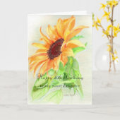 Gelukkige 40ste Verjaardag Kaart (Gele Bloem)