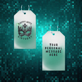 Gelukkige 40ste Verjaardag Maskerade Masker | Cadeaulabel