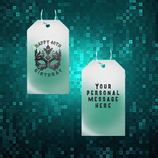 Gelukkige 40ste Verjaardag Maskerade Masker | Cadeaulabel