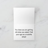 Gelukkige 40ste Verjaardag Roulette Wiel Kaart (Binnen)