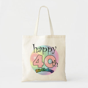 Gelukkige 40ste verjaardag (roze) tote bag