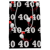 Gelukkige 40ste Verjaardagsballonnen Medium Gift B Medium Cadeauzakje (Voorkant)