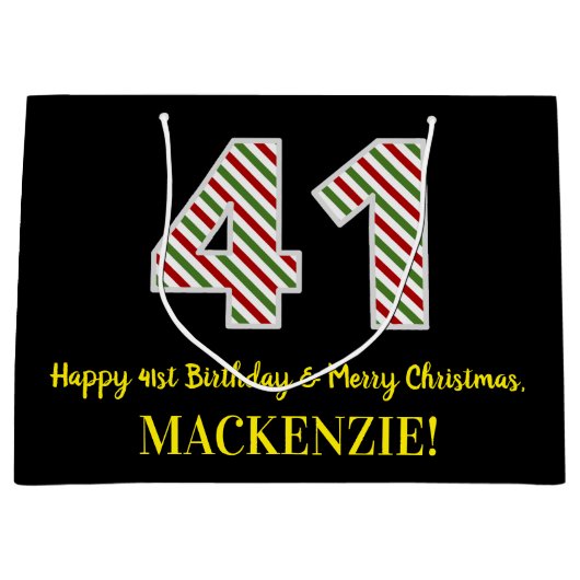 Gelukkige 41ste Verjaardag & Vrolijk Kerstmis, Dou Groot Cadeauzakje (Voorkant)