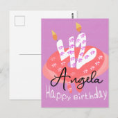 Gelukkige 42e verjaardag Donut Cake Briefkaart (Voorkant / Achterkant)