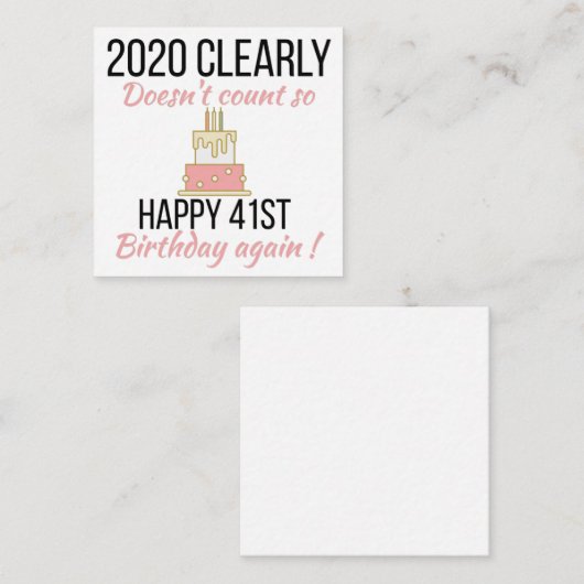 Gelukkige 42e verjaardag, grappige 42e verjaardag  informatiekaartje (Voorkant / Achterkant)