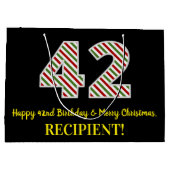 Gelukkige 42e Verjaardag & Vrolijke Kerstmis, Doua Groot Cadeauzakje (Achterkant)