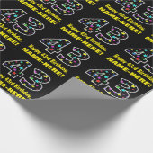 Gelukkige 43e Verjaardag, Leuk Kleurrijk Sterren P Cadeaupapier (Hoek)