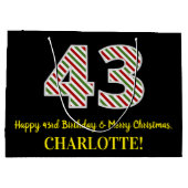 Gelukkige 43e Verjaardag & Vrolijke Kerstmis, Doua Groot Cadeauzakje (Achterkant)