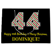 Gelukkige 44e Verjaardag & Vrolijke Kerstmis, Doua Groot Cadeauzakje (Voorkant)