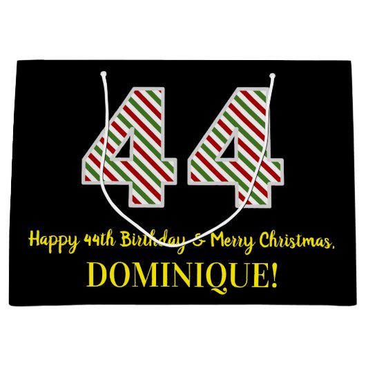 Gelukkige 44e Verjaardag & Vrolijke Kerstmis, Doua Groot Cadeauzakje (Voorkant)