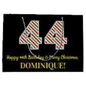 Gelukkige 44e Verjaardag & Vrolijke Kerstmis, Doua Groot Cadeauzakje (Achterkant)