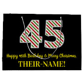 Gelukkige 45e Verjaardag & Vrolijke Kerstmis, Doua Groot Cadeauzakje (Achterkant)