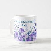 Gelukkige 45ste verjaardag, mam! Bloemen, moeder & Koffiemok (Voorkant links)