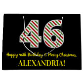 Gelukkige 46e Verjaardag & Vrolijke Kerstmis, Doua Groot Cadeauzakje (Voorkant)