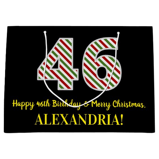 Gelukkige 46e Verjaardag & Vrolijke Kerstmis, Doua Groot Cadeauzakje (Voorkant)