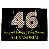 Gelukkige 46e Verjaardag & Vrolijke Kerstmis, Doua Groot Cadeauzakje (Achterkant)