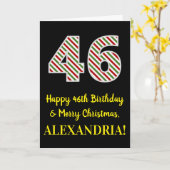 Gelukkige 46e Verjaardag & Vrolijke Kerstmis, Doua Kaart (Gele Bloem)