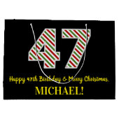 Gelukkige 47e Verjaardag & Vrolijke Kerstmis, Doua Groot Cadeauzakje (Achterkant)