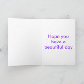 Gelukkige 49e Verjaardag paarse Blossom Kaart (Binnen)