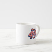 Gelukkige 49e verjaardag verf lettertype espresso kop (Voorkant rechts)