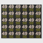 Gelukkige 49e Verjaardag & Vrolijke Kerstmis, Doua Cadeaupapier (Vlak)