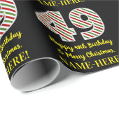 Gelukkige 49e Verjaardag & Vrolijke Kerstmis, Doua Cadeaupapier (Rol Hoek)