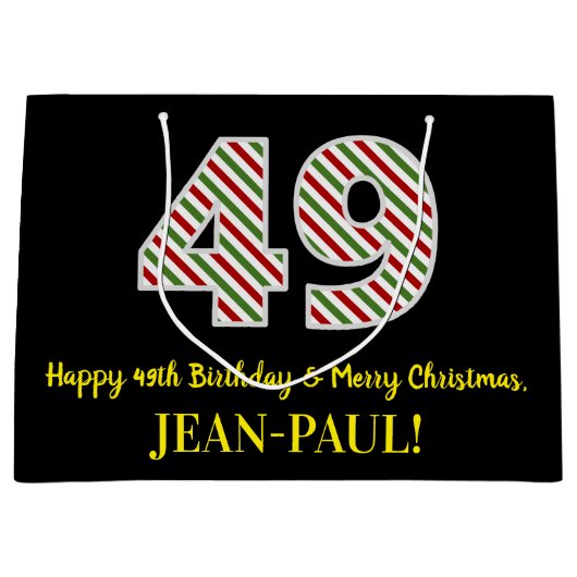 Gelukkige 49e Verjaardag & Vrolijke Kerstmis, Doua Groot Cadeauzakje (Voorkant)