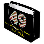 Gelukkige 49e Verjaardag & Vrolijke Kerstmis, Doua Groot Cadeauzakje (Achterkant Gekanteld)