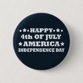 Gelukkige 4 juli Amerika Ronde Button 5,7 Cm (Voorkant)