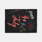Gelukkige 4 juli Cool Onafhankelijkheidsdag Mannen Fleece Deken (Voorkant (Horizontaal))