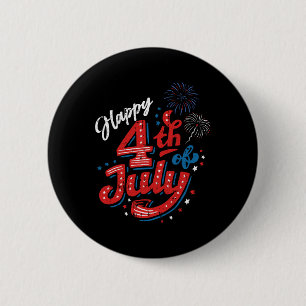 Gelukkige 4 juli Cool Onafhankelijkheidsdag Patrio Ronde Button 5,7 Cm