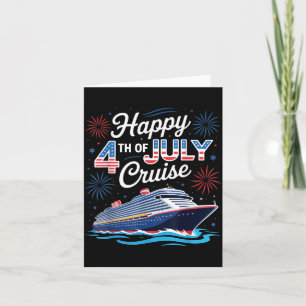 Gelukkige 4 juli Cruise Patriottische Familie Matc Kaart