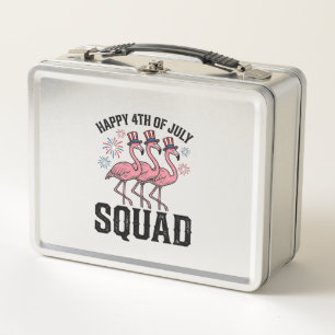 Gelukkige 4 juli Flamingo Squad Vector Design_1