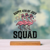 Gelukkige 4 juli Flamingo Squad Vector Design_1 Acryl Bord (Neutraal)