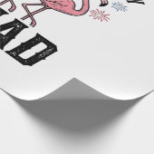Gelukkige 4 juli Flamingo Squad Vector Design_1 Cadeaupapier (Hoek)