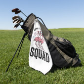 Gelukkige 4 juli Flamingo Squad Vector Design_1 Golfhanddoek (Groen)