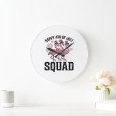 Gelukkige 4 juli Flamingo Squad Vector Design_1 Grote Klok (Huis)