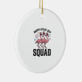 Gelukkige 4 juli Flamingo Squad Vector Design_1 Keramisch Ornament (Rechts)