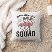 Gelukkige 4 juli Flamingo Squad Vector Design_1 Kussen (Deken)