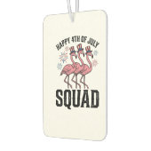 Gelukkige 4 juli Flamingo Squad Vector Design_1 Luchtverfrisser (Links)