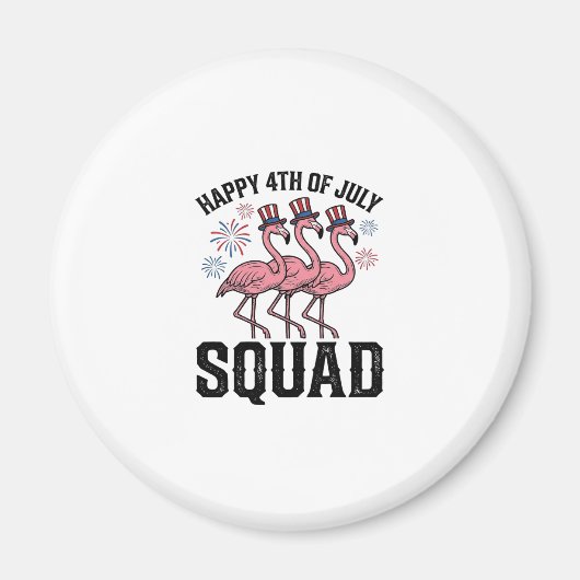 Gelukkige 4 juli Flamingo Squad Vector Design_1 Magneet (Voorkant)