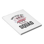 Gelukkige 4 juli Flamingo Squad Vector Design_1 Notitieblok (Schuin)